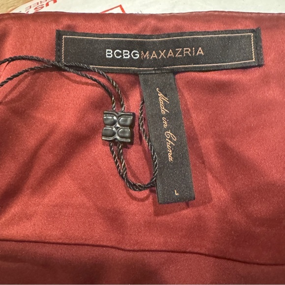 Like New BCBGMaxAzria Burgundy Satin Camisole Size Large - Picture 7 of 8